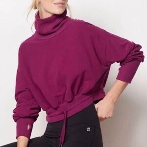 Sweaty Betty Melody Luxe Fleece Pullover Amaranth Pink Size Small
